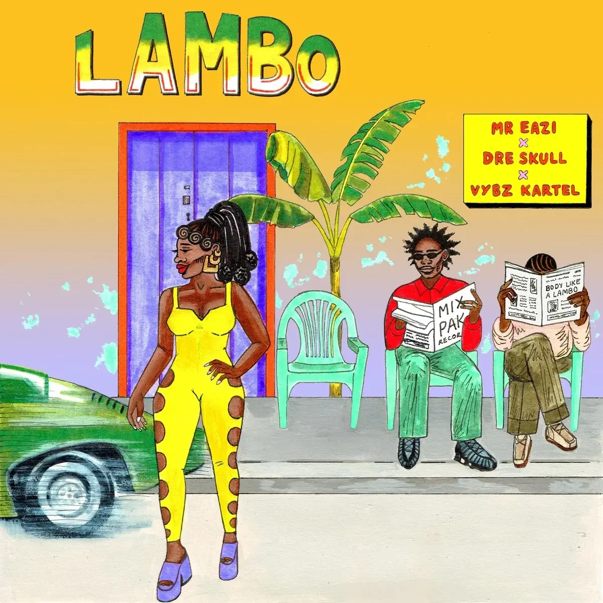 Lambo audio by Mr Eazi, Dre Skull, Vybz Kartel